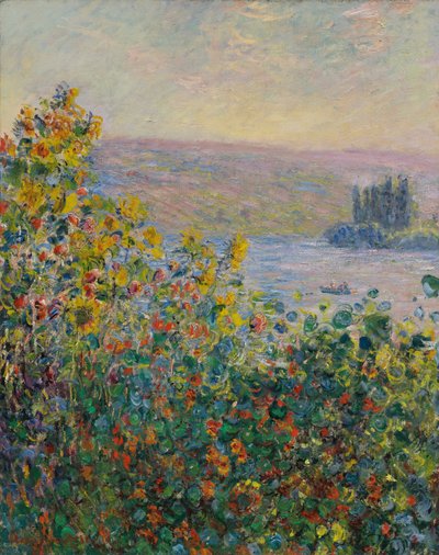 Blumenbeete in Vétheuil von Claude Monet